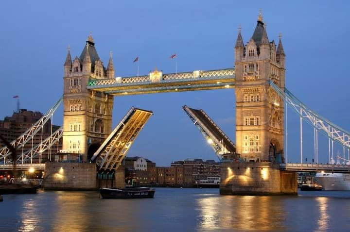 Tower Bridge all lit up