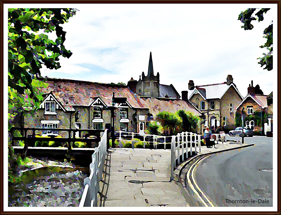 'Thornton-le-Dale, North Yorkshire'. (Watercolour)