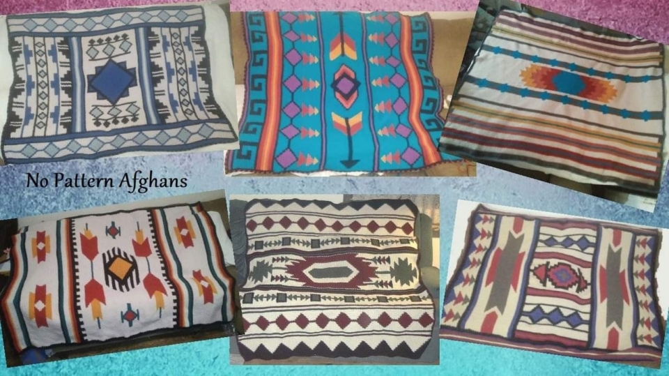 Some blankets I crocheted, no pattern one of a kind.