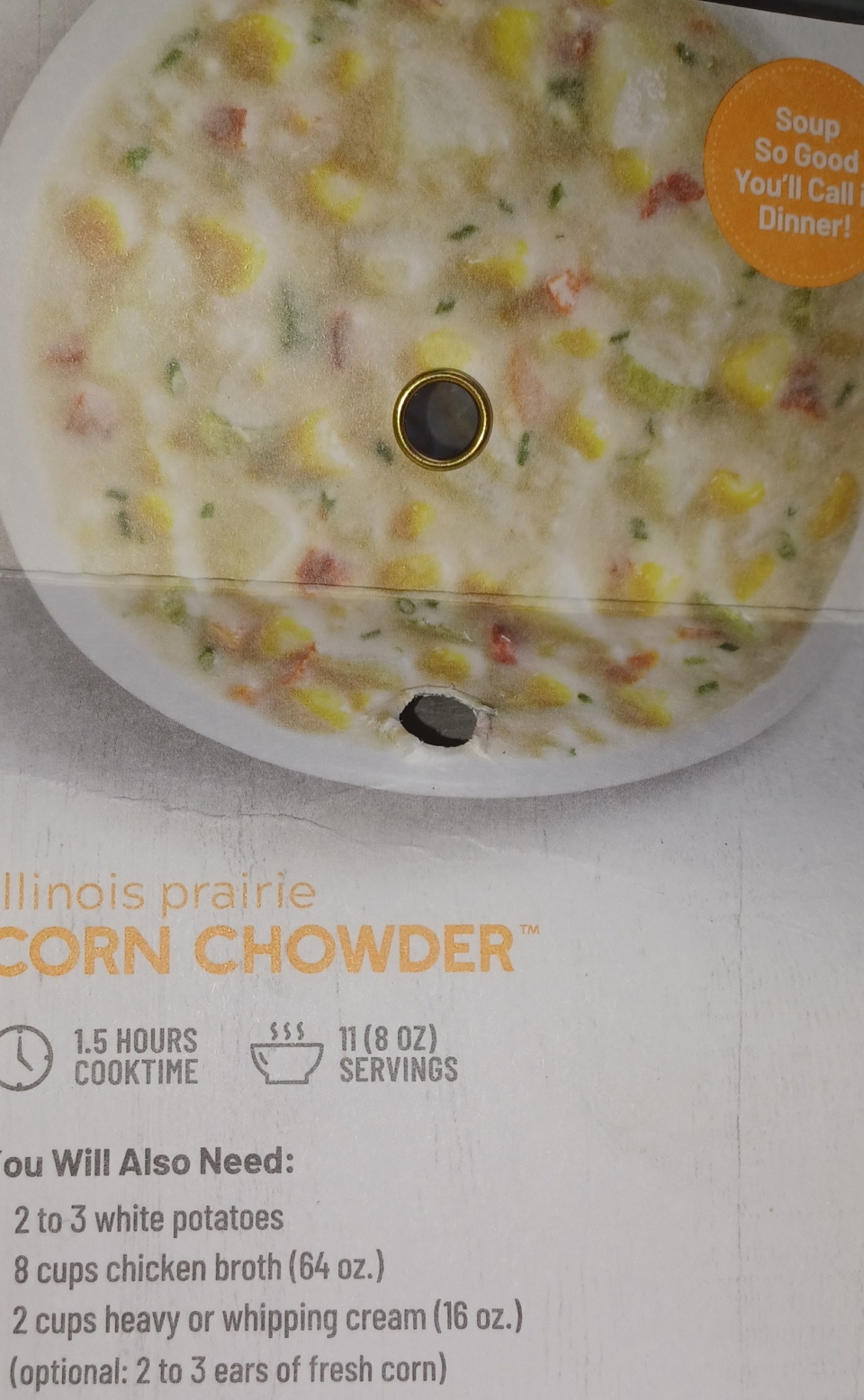 Corn Chowder for lunch!