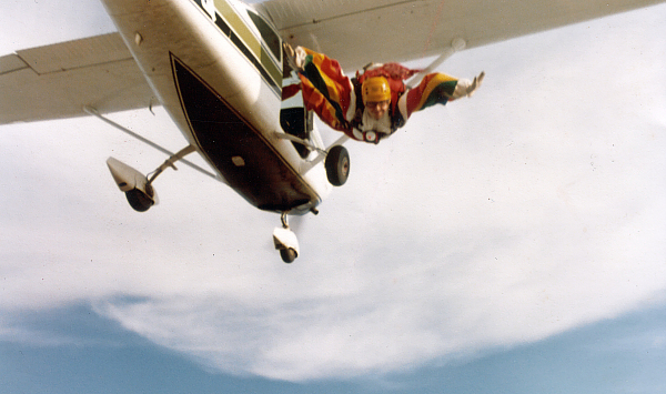 Once upon a time, I used to jump out of perfectly good airplanes.That's not me - I'm the cameraman.I logged 201 jumps. I had an Advanced license, and my Jumpmaster certificate - Jumpmasters train other jumpers.The scarcest experience - even more than any of the malfunctions I had - was being the one putting my best friend from high school out on the step for his first jump.